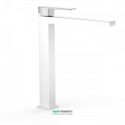 Змішувач для раковини Tres Slim-Tres одноважільний білий/хром 20210305BL