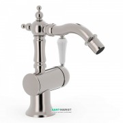 Змішувач для біде Tres Tres-Clasic одноважільний з поворотним виливом сталь 24222001AC