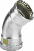 Отвод 45° Viega Sanpress Inox G 0226XL с SC‑Contur d64 нержавеющая сталь 578251