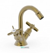 Змішувач для біде Tres Tres-Clasic двовентильний зістарена латунь матова 24212201LM