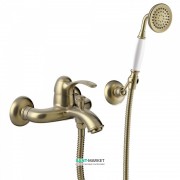Змішувач для ванної Tres Tres-Clasic з ручним душем зістарена латунь 24217001LV