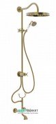 Душова стійка Tres Tres-Clasic з двохвентильним змішувачем зістарена латунь 24217602LV