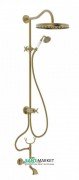 Душова стійка Tres Tres-Clasic з двовентильним змішувачем зістарена латунь матова 24217602LM
