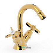 Змішувач для біде Tres Tres-Clasic двовентильний золото 24212201OR