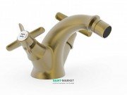 Смеситель для биде Tres Tres-Сlasic двухвентильный состаренная латунь матовая 24212101LM