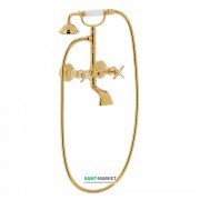 Змішувач для ванної Tres Tres-Clasic з ручним душем золото 24217601OR