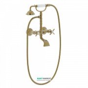 Змішувач для ванної Tres Tres-Clasic з ручним душем зістарена латунь 24217601LV
