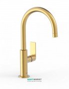 Змішувач для раковини Tres Loft colors одноважільний з поворотним виливом золото матовий 20020505OM