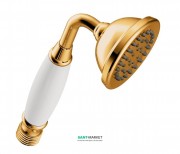 Душевая лейка Tres Tres-Сlasic 78 мм 1 тип струи золото/белый 29963109OR