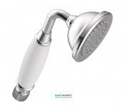 Душевая лейка Tres Tres-Сlasic 78 мм 1 тип струи хром/белый 29963109