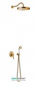 Душова система прихованого монтажу Tres Tres-Clasic з одноважільним змішувачем золото 24218003OR