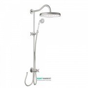 Душова система Tres Tres-Clasic з верхнім і ручним душем латунь сталь 24247601AC