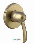 Змішувач для душу Tres Tres-Clasic одноважільний вбудований зістарена латунь матова 24217701LM