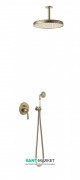 Душевая система скрытого монтажа Tres Tres-Сlasic с однорычажным смесителем состаренная латунь матовая 24218004LM