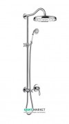 Душова стійка Tres Tres-Clasic з одноважільним вбудованим змішувачем хром 24217703
