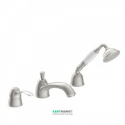 Смеситель на борт ванны Tres Tres-Сlasic однорычажный с ручным душем сталь 24214501AC