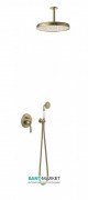 Душова система прихованого монтажу Tres Tres-Clasic з одноважільним змішувачем зістарена латунь 24218004LV