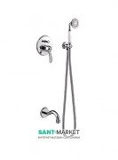 Душевая система скрытого монтажа Tres Tres-Сlasic с однорычажным смесителем и изливом для ванны сталь 24218005AC