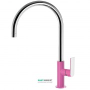 Смеситель для раковины Tres Loft colors однорычажный с поворотным изливом 232 мм фуксия/хром 20020506FU