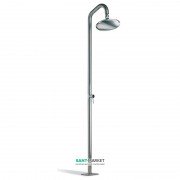 Душова стійка  AQA вулична одновентильна з лійкою нержавіюча сталь сірий 93-16