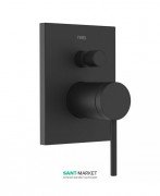 Змішувач для душа Tres Mono-Term одноважільний 2 каналу чорний матовий 20118001NM