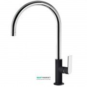 Смеситель для раковины Tres Loft colors однорычажный с поворотным изливом 232 мм черный/хром 20020506NE