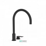 Змішувач для раковини Tres Project-Tres одноважільний з поворотним виливом чорний матовий 21110501NM