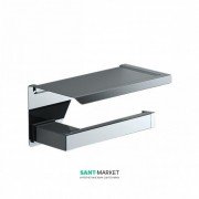 Тримач туалетного паперу Sonia S-Cube настінний з поличкою хром 173938