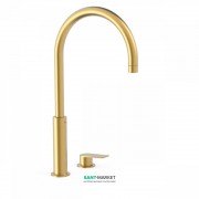 Смеситель для раковины Tres Project-Tres однорычажный с поворотным изливом золото матовый 21110502OM