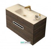 Тумба подвесная под раковину Sonia Play 80 МДФ орех 167562