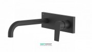Змішувач для раковини Tres Project colors настінний вилив 224 мм чорний матовий 21120002NM