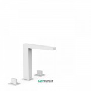 Смеситель на борт ванны Tres Slim colors двухвентильный белый матовый 20210501BM