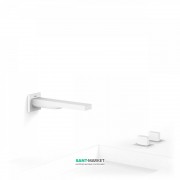 Смеситель для ванной Tres Slim colors двухвентильный белый матовый 20223801BM