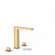 Смеситель на борт ванны Tres Slim colors двухвентильный матовое золото 20210501OM