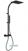 Душевая стойка Tres Slim colors со смесителем верхним и ручным душем черный матовый 20219101NM