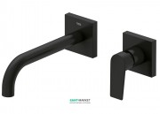 Смеситель для раковины Tres Project colors настенный излив 220 мм черный матовый 21120081NM