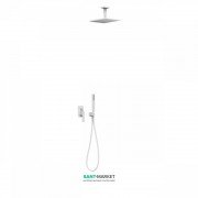 Душова система Tres Slim colors з верхнім і ручним душем білий матовий 20218080BM