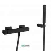 Змішувач для душа Tres Slim colors одноважільний з ручним душем чорний матовий 20216701NM