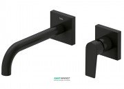 Змішувач для раковини Tres Project colors настінний вилив 220 мм чорний матовий 21120081NM