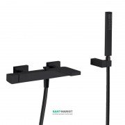 Змішувач для ванни Tres Slim colors з ручним душем чорний матовий 20217001NM