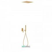 Душевая система Tres Slim colors с верхним и ручным душем матовое золото 20298001OM
