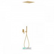 Душевая система Tres Slim colors с верхним и ручным душем матовое золото 20298001OM