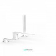 Смеситель на борт ванны Tres Slim colors с ручным душем белый матовый 20216101BM