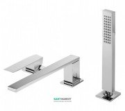 Змішувач на борт ванни Tres Slim-Tres з ручним душем хром 20216101