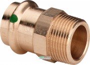 Соединительный элемент Viega Sanpress 2211 с SC‑Contur d35хR1½ кремниевая бронза 314651