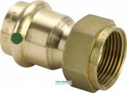 Перехід на нарізні сполучення Viega Sanpress 2263 з SC-Contur 28хG1¼ бронза 265700