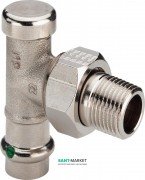 Радіаторний вентиль на зворотну магістраль Viega Sanpress 2272.1 з SC-Contur d15хR½ бронза 326357