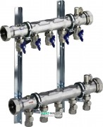Промышленный коллектор Viega Fonterra 1007 DN40 11 выходов нержавеющая сталь 621971