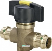 Шаровой кран полнопроходной Viega Easytop с SC‑Contur 2278 d22 кремниевая бронза 747336