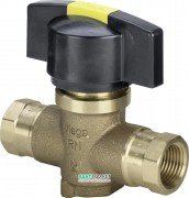 Кульовий кран повнопрохідний Viega Easytop 2278.1 Rp¾ кремнієва бронза 747305